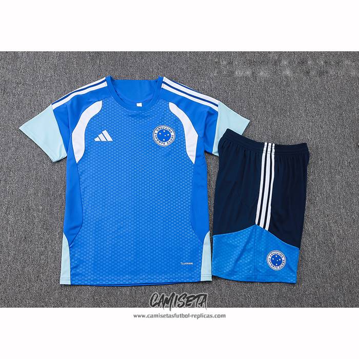 Chandal del Cruzeiro 2025-2026 Manga Corta Azul - Pantalon Corto